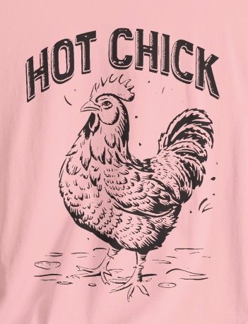 T-Shirt - Hot Chick with Chicken | Bella + Canvas Unisex T-shirt | Funny Animal Shirt from Crypto Zoo Tees