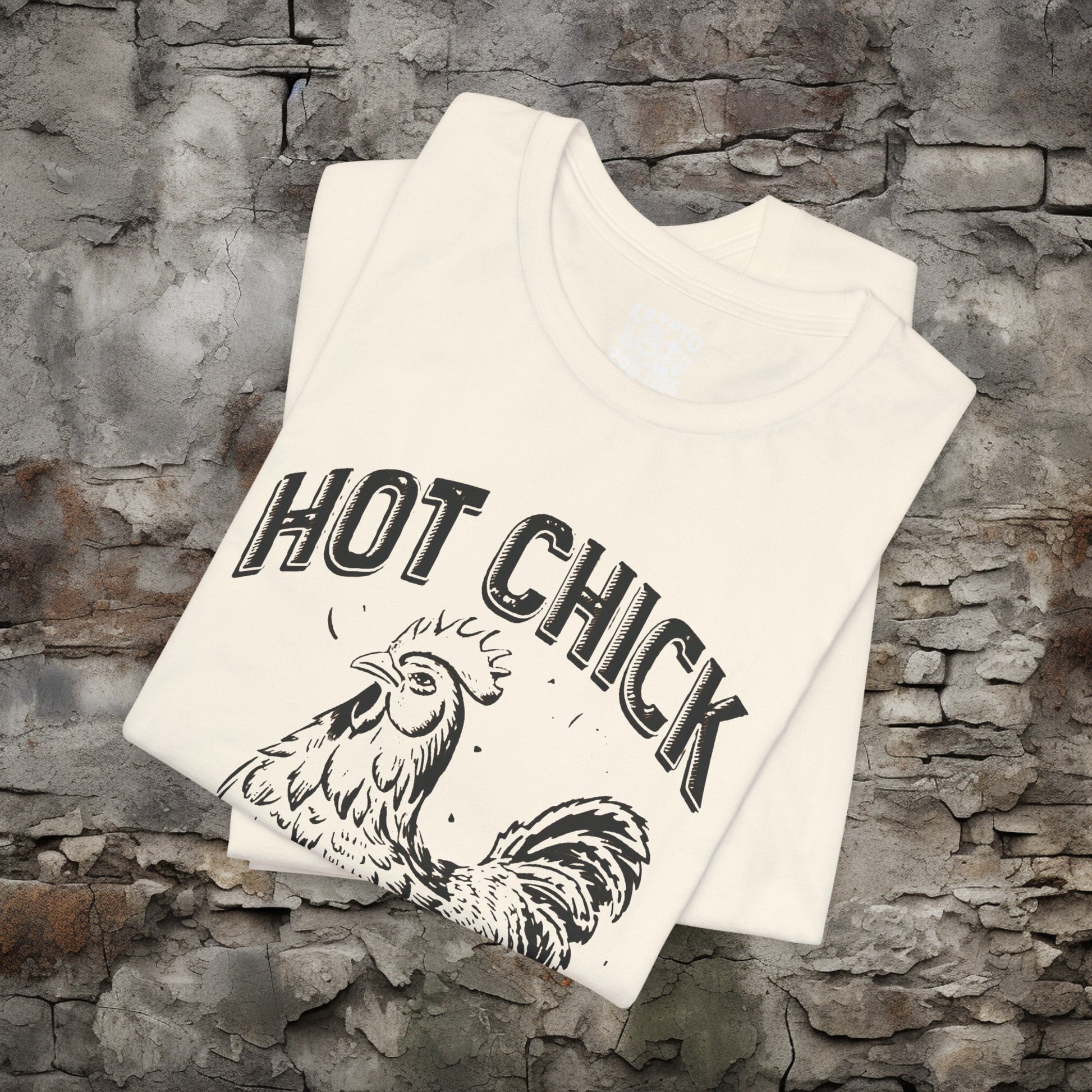 T-Shirt - Hot Chick with Chicken | Bella + Canvas Unisex T-shirt | Funny Animal Shirt from Crypto Zoo Tees