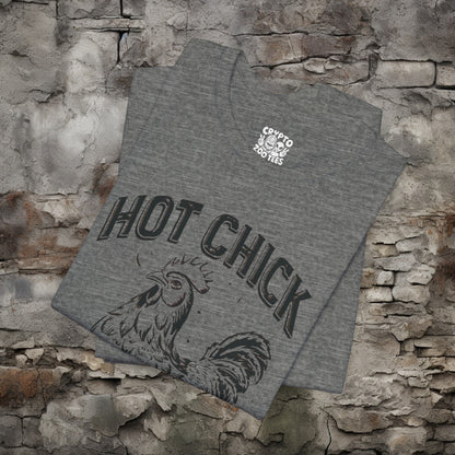 T-Shirt - Hot Chick with Chicken | Bella + Canvas Unisex T-shirt | Funny Animal Shirt from Crypto Zoo Tees