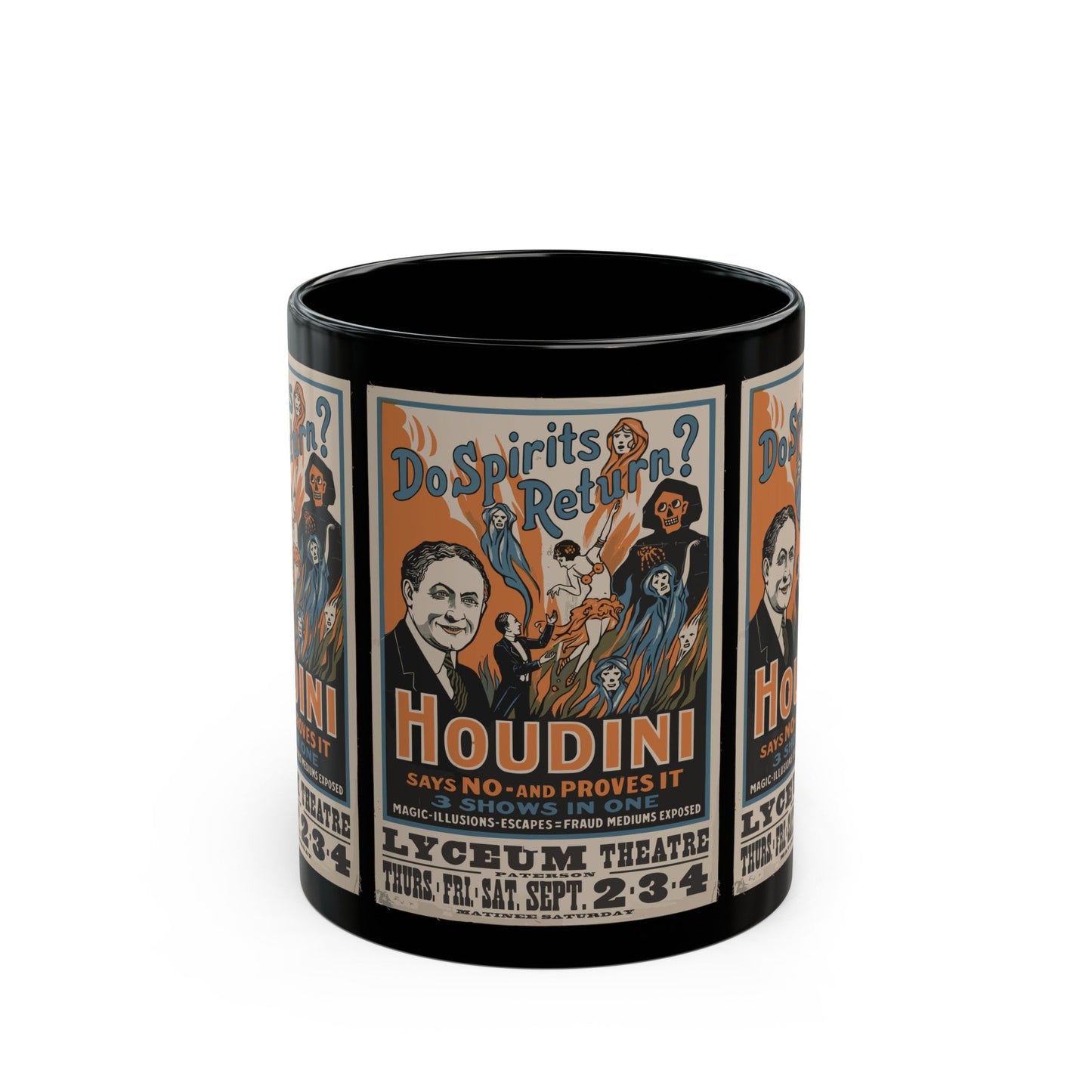 Mug - Houdini - Do Spirits Return - Show | 11oz Coffee Mug | Cup from Crypto Zoo Tees