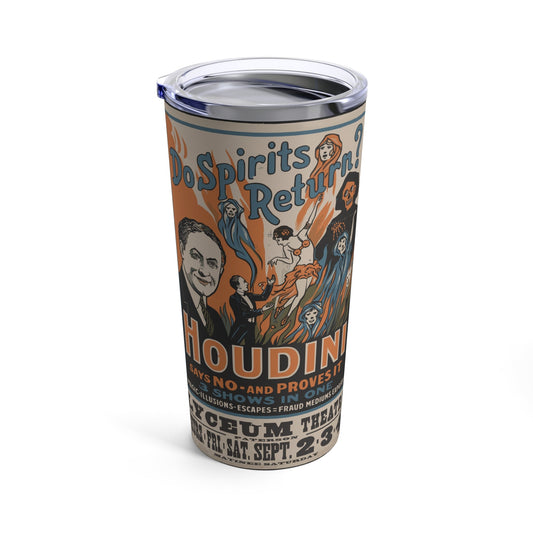 Mug - Houdini - Do Spirits Return - Show | 20oz Tumbler | Double Insulated Cup from Crypto Zoo Tees