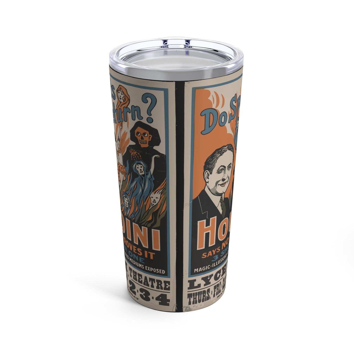 Mug - Houdini - Do Spirits Return - Show | 20oz Tumbler | Double Insulated Cup from Crypto Zoo Tees