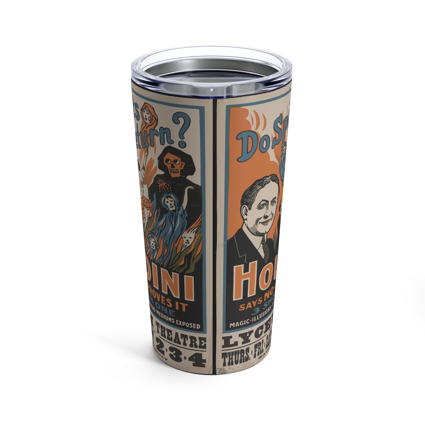 Mug - Houdini - Do Spirits Return - Show | 20oz Tumbler | Double Insulated Cup from Crypto Zoo Tees