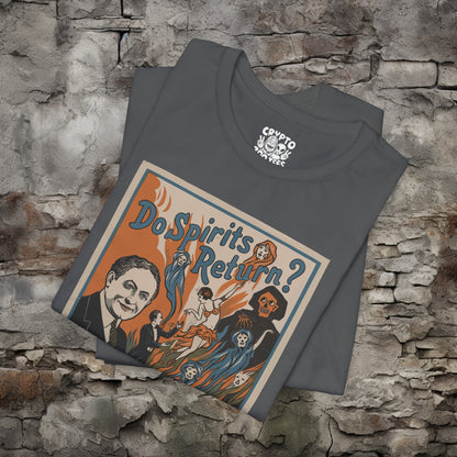 T-Shirt - Houdini - Do Spirits Return - Show Poster | Bella + Canvas Unisex T-shirt from Crypto Zoo Tees