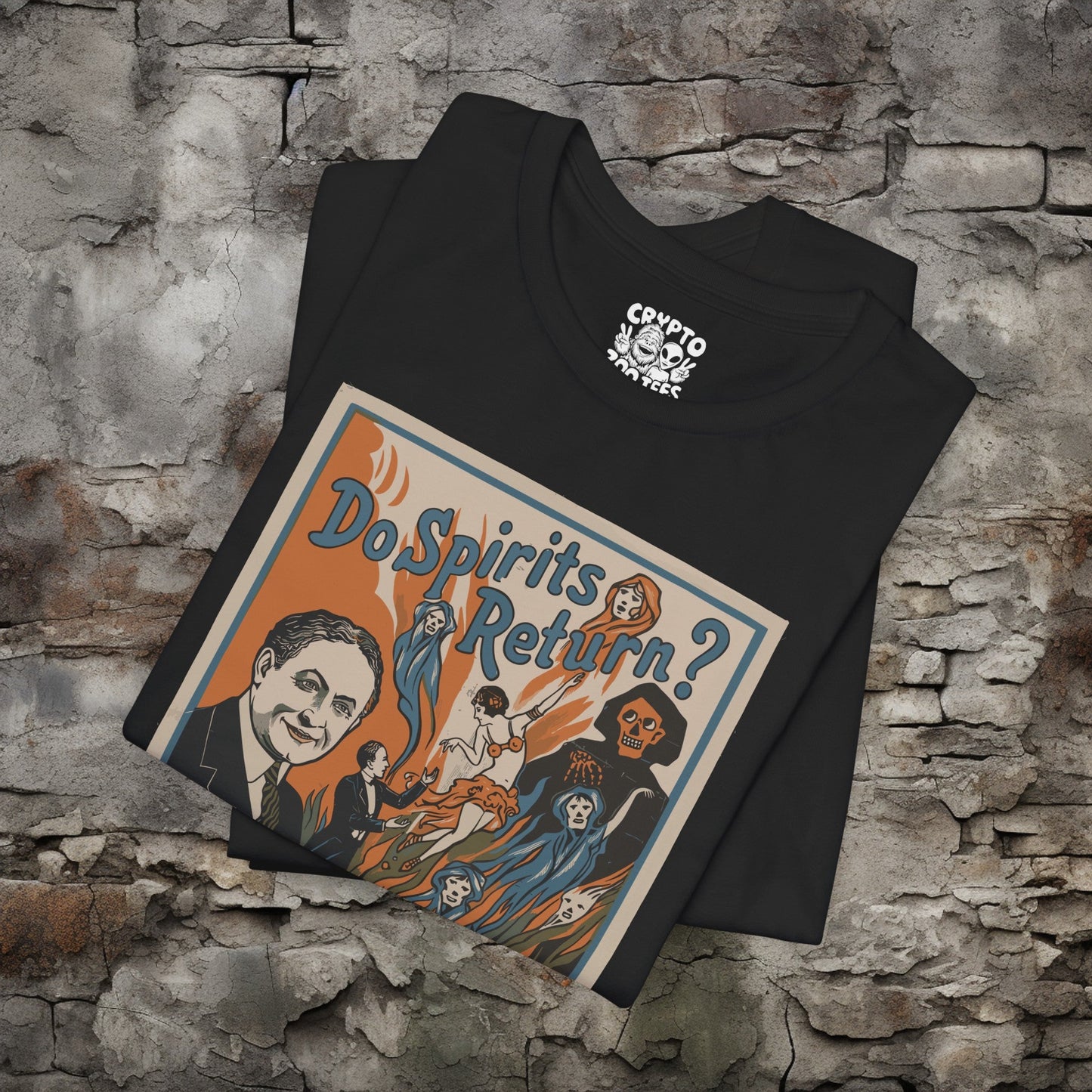 T-Shirt - Houdini - Do Spirits Return - Show Poster | Bella + Canvas Unisex T-shirt from Crypto Zoo Tees