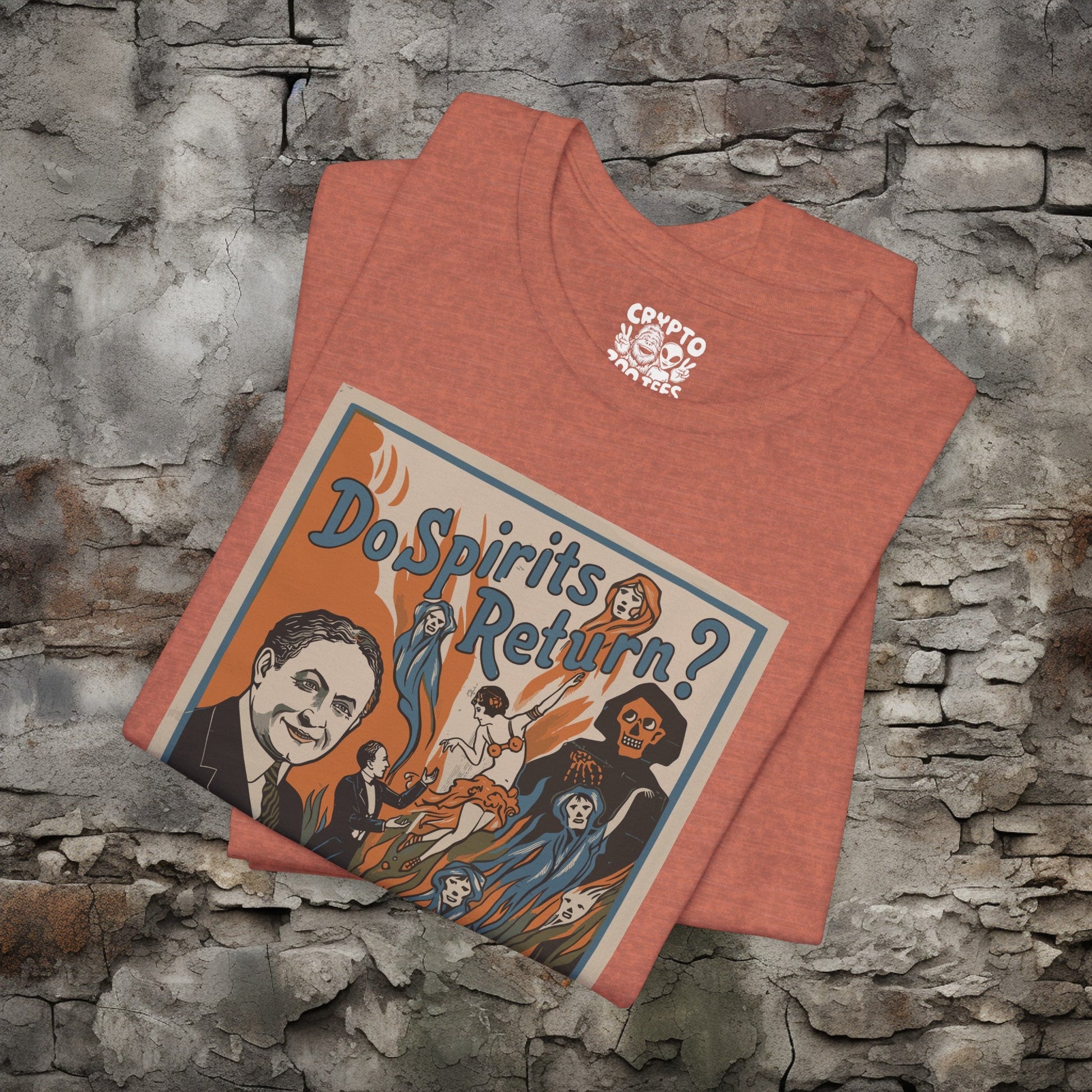 T-Shirt - Houdini - Do Spirits Return - Show Poster | Bella + Canvas Unisex T-shirt from Crypto Zoo Tees