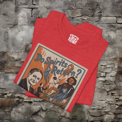 T-Shirt - Houdini - Do Spirits Return - Show Poster | Bella + Canvas Unisex T-shirt from Crypto Zoo Tees