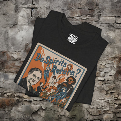 T-Shirt - Houdini - Do Spirits Return - Show Poster | Bella + Canvas Unisex T-shirt from Crypto Zoo Tees