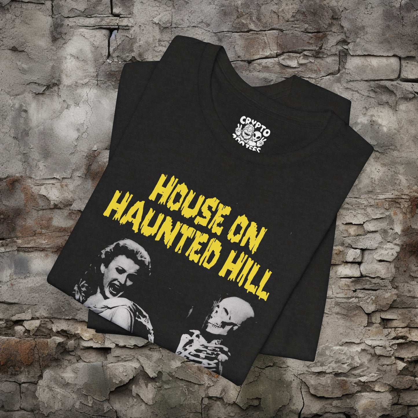 T-Shirt - House On Haunted Hill Classic Horror Movie Tee | Bella + Canvas Unisex T-shirt from Crypto Zoo Tees