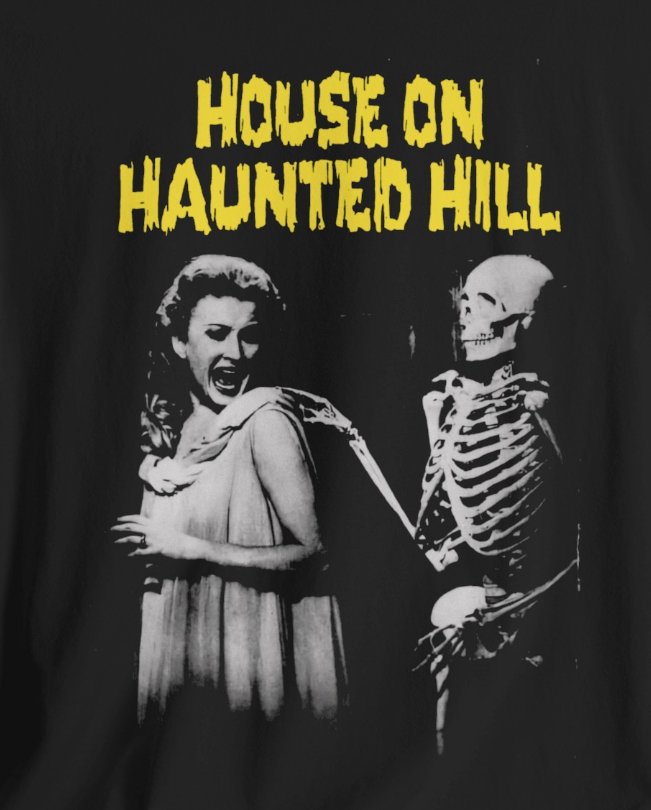 T-Shirt - House On Haunted Hill Classic Horror Movie Tee | Bella + Canvas Unisex T-shirt from Crypto Zoo Tees