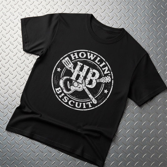 T-Shirt - Howlin Biscuit Shirt | Unisex Heavy Cotton - Gildan 5000 | Music, Retro & Vintage, Food & Drink | Rockabilly from Crypto Zoo Tees