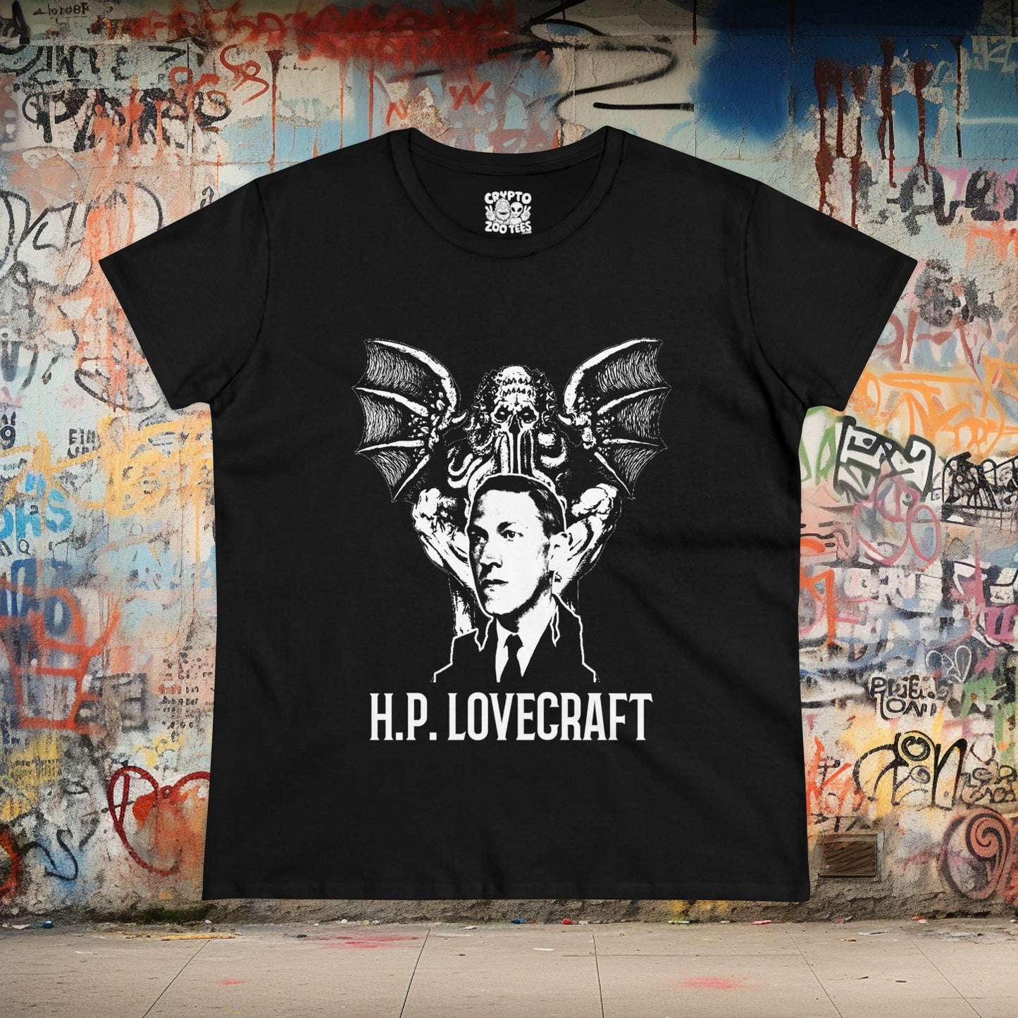 T-Shirt - H.P. Lovecraft Cthulhu | Women's T-Shirt | Cotton Tee from Crypto Zoo Tees