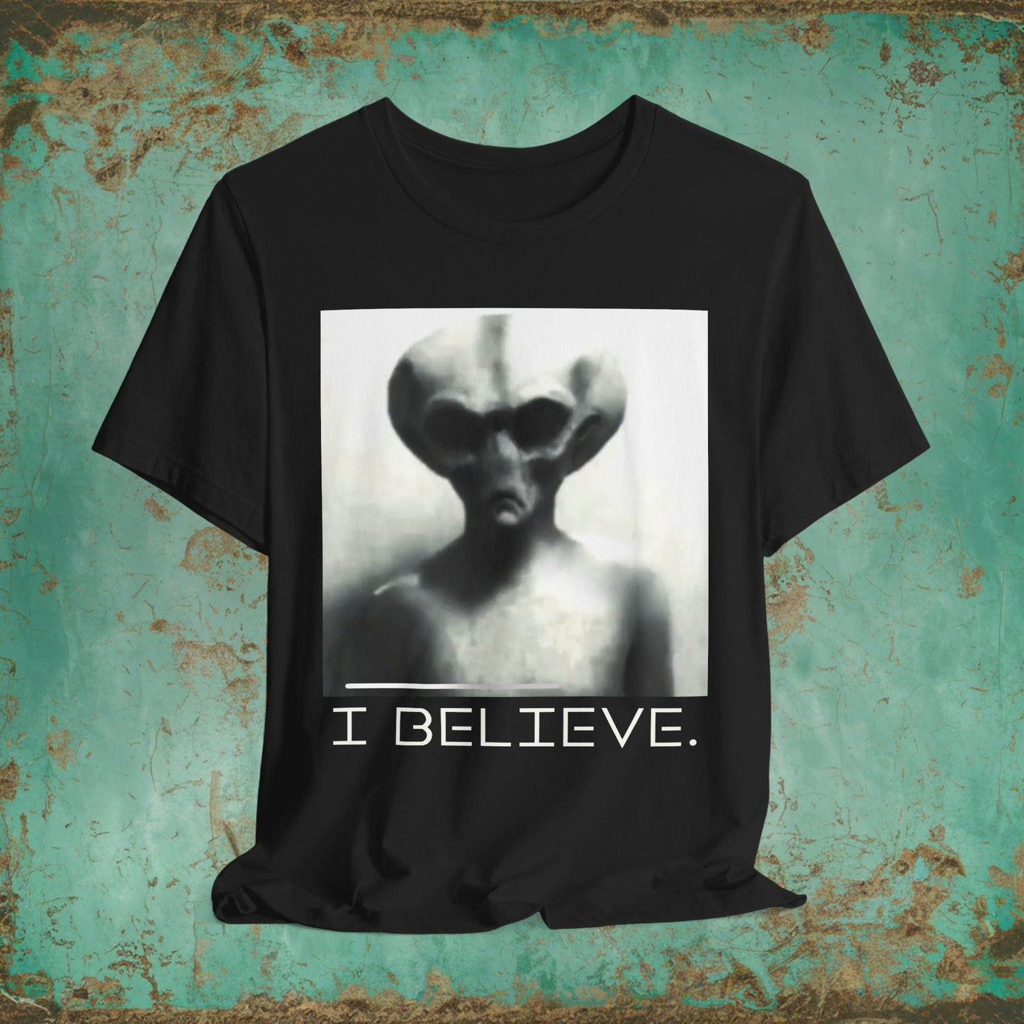 T-Shirt - I Believe in Aliens Tee - Funny UFO T-Shirt, Sci - Fi Alien Shirt, Retro Space Gift, Unisex Tee for Alien Lovers from Crypto Zoo Tees