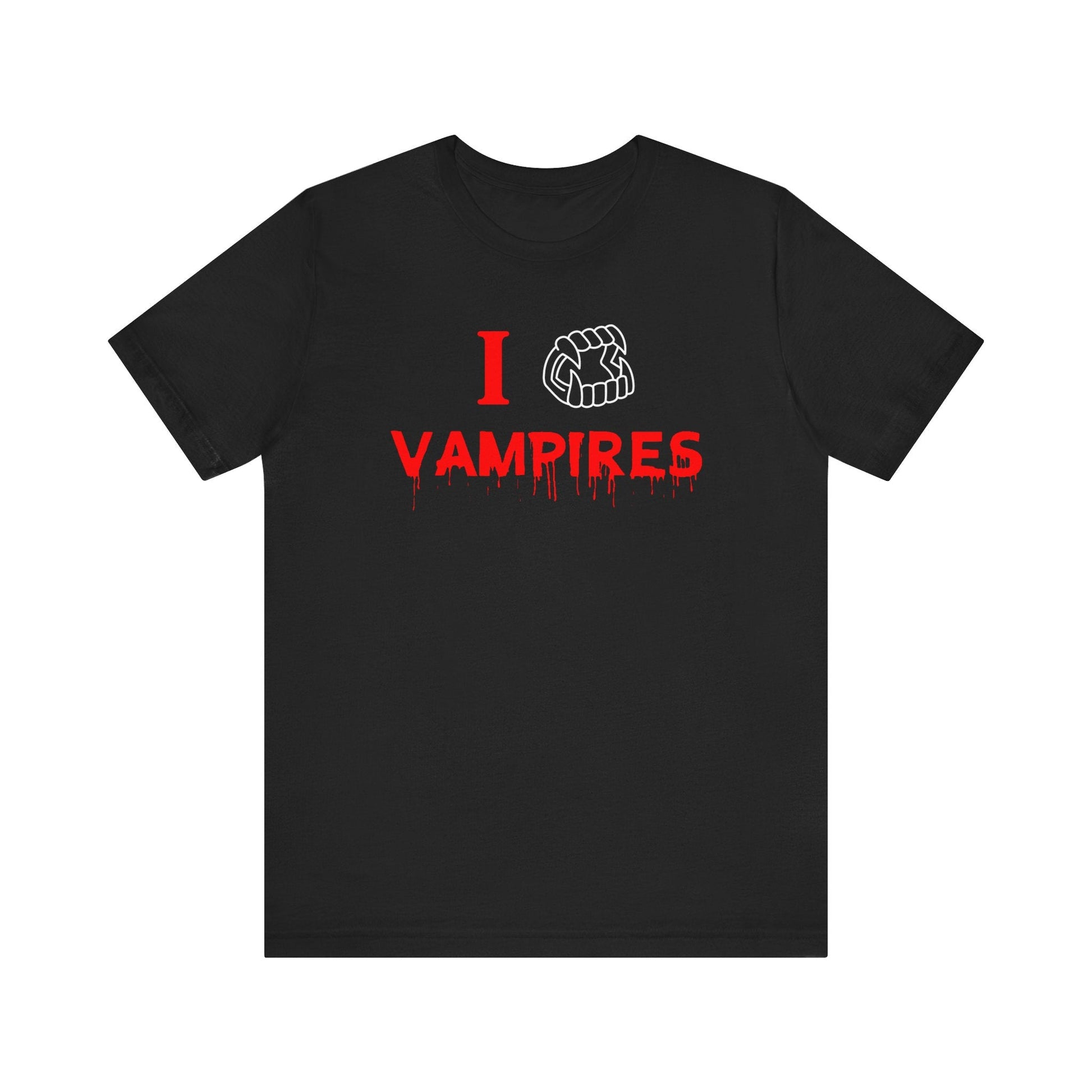 T-Shirt - I Bite (Love) Vampires Tee - Funny Vampire Shirt, Halloween T-Shirt, Gothic Unisex Tee, Vampire Gift, Retro Pop Culture Shirt from Crypto Zoo Tees