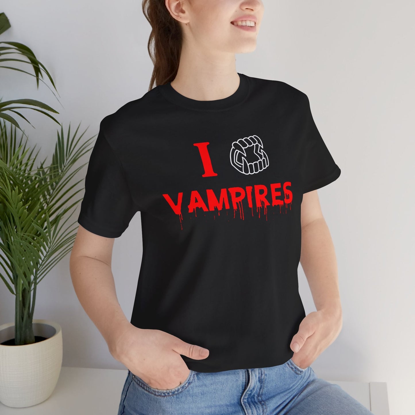 T-Shirt - I Bite (Love) Vampires Tee - Funny Vampire Shirt, Halloween T-Shirt, Gothic Unisex Tee, Vampire Gift, Retro Pop Culture Shirt from Crypto Zoo Tees