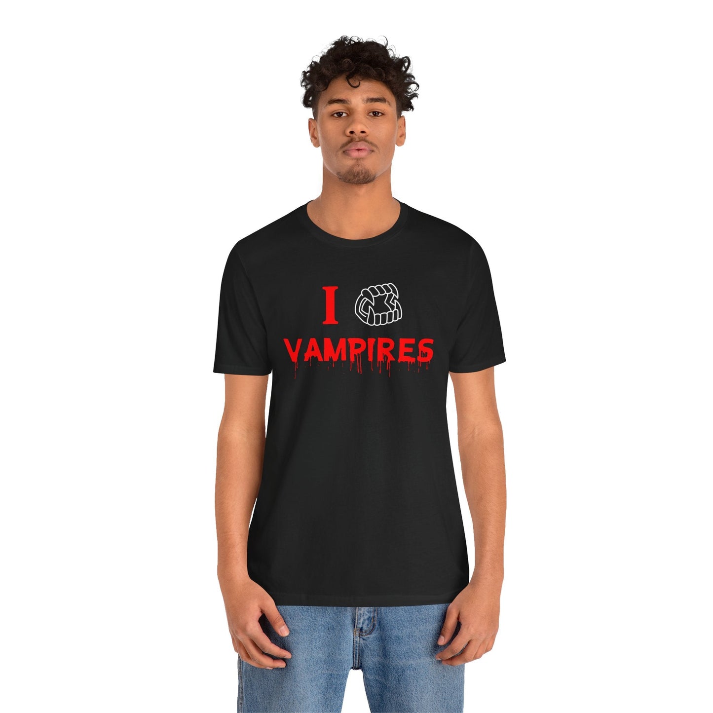 T-Shirt - I Bite (Love) Vampires Tee - Funny Vampire Shirt, Halloween T-Shirt, Gothic Unisex Tee, Vampire Gift, Retro Pop Culture Shirt from Crypto Zoo Tees