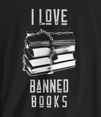 T-Shirt - I Love Banned Books Tee | Bella + Canvas Unisex T-shirt from Crypto Zoo Tees