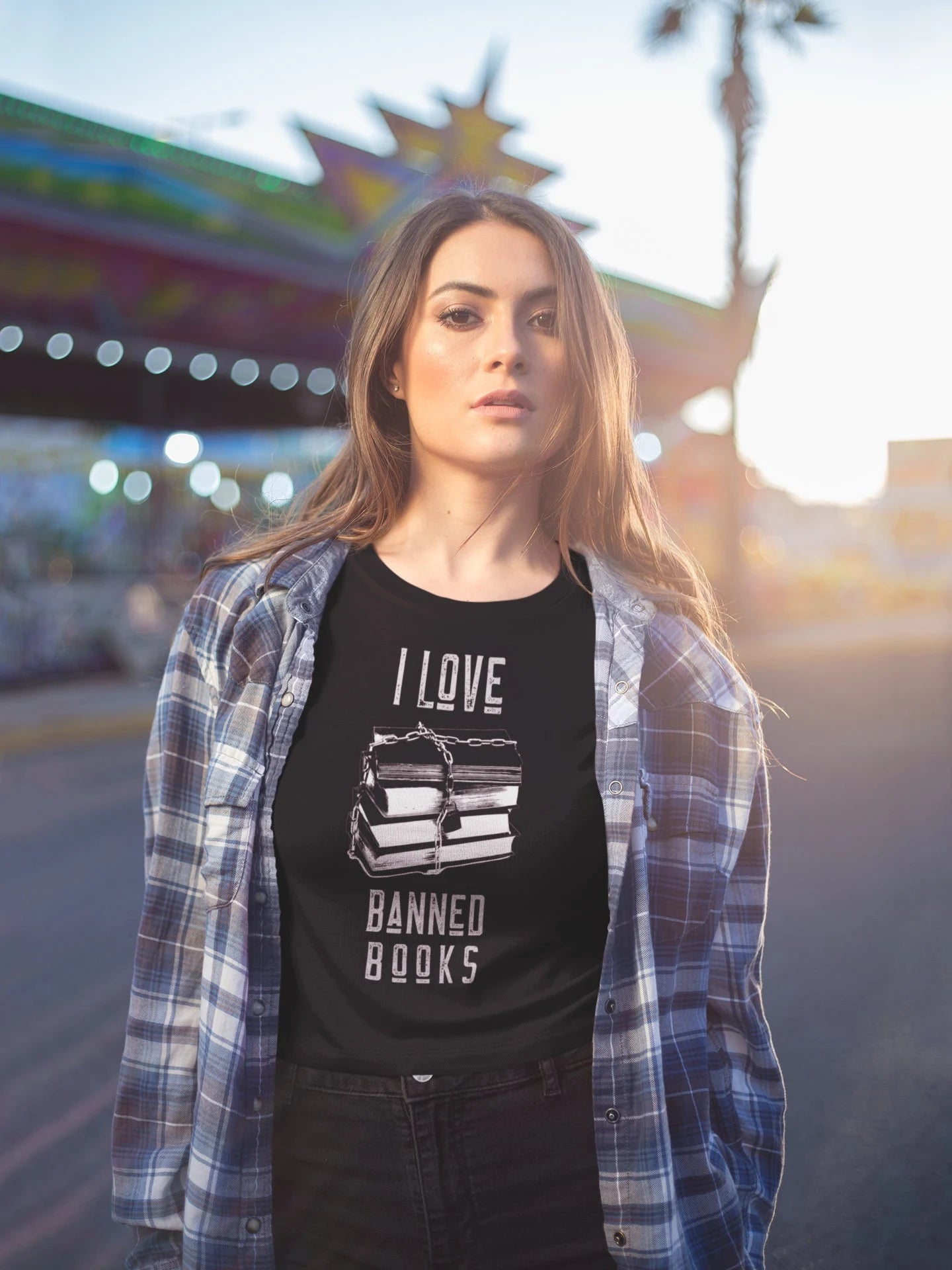 T-Shirt - I Love Banned Books Tee | Bella + Canvas Unisex T-shirt from Crypto Zoo Tees