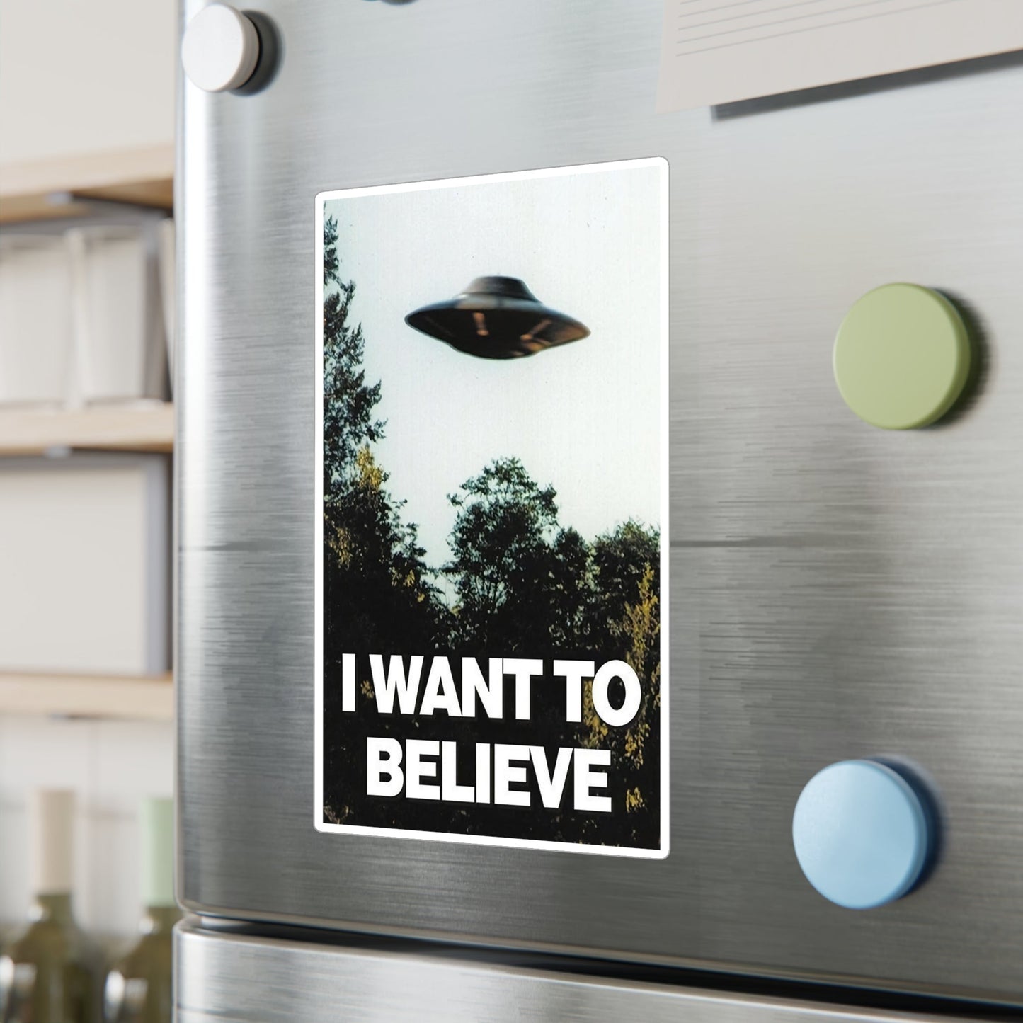 Paper products - I Want to Believe Sticker | Alien & UFO, Ghosts & Paranormal from Crypto Zoo Tees