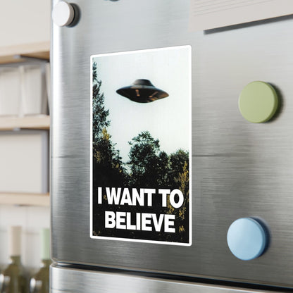 Paper products - I Want to Believe Sticker | Alien & UFO, Ghosts & Paranormal from Crypto Zoo Tees