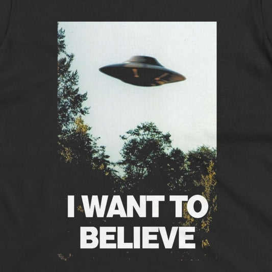T-Shirt - I Want to Believe Tee | Alien & UFO, Horror | Kids Tee from Crypto Zoo Tees
