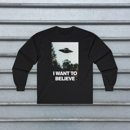 T-Shirt - I Want to Believe Tee | Alien & UFO, Horror | Kids Tee from Crypto Zoo Tees