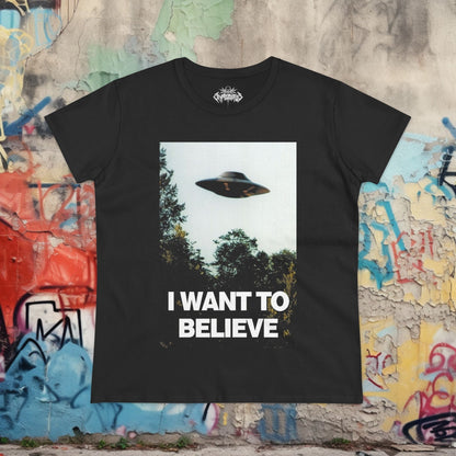T-Shirt - I Want to Believe Tee | Alien & UFO, Horror | Kids Tee from Crypto Zoo Tees