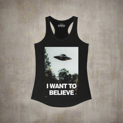 T-Shirt - I Want to Believe Tee | Alien & UFO, Horror | Racerback Tank Top from Crypto Zoo Tees