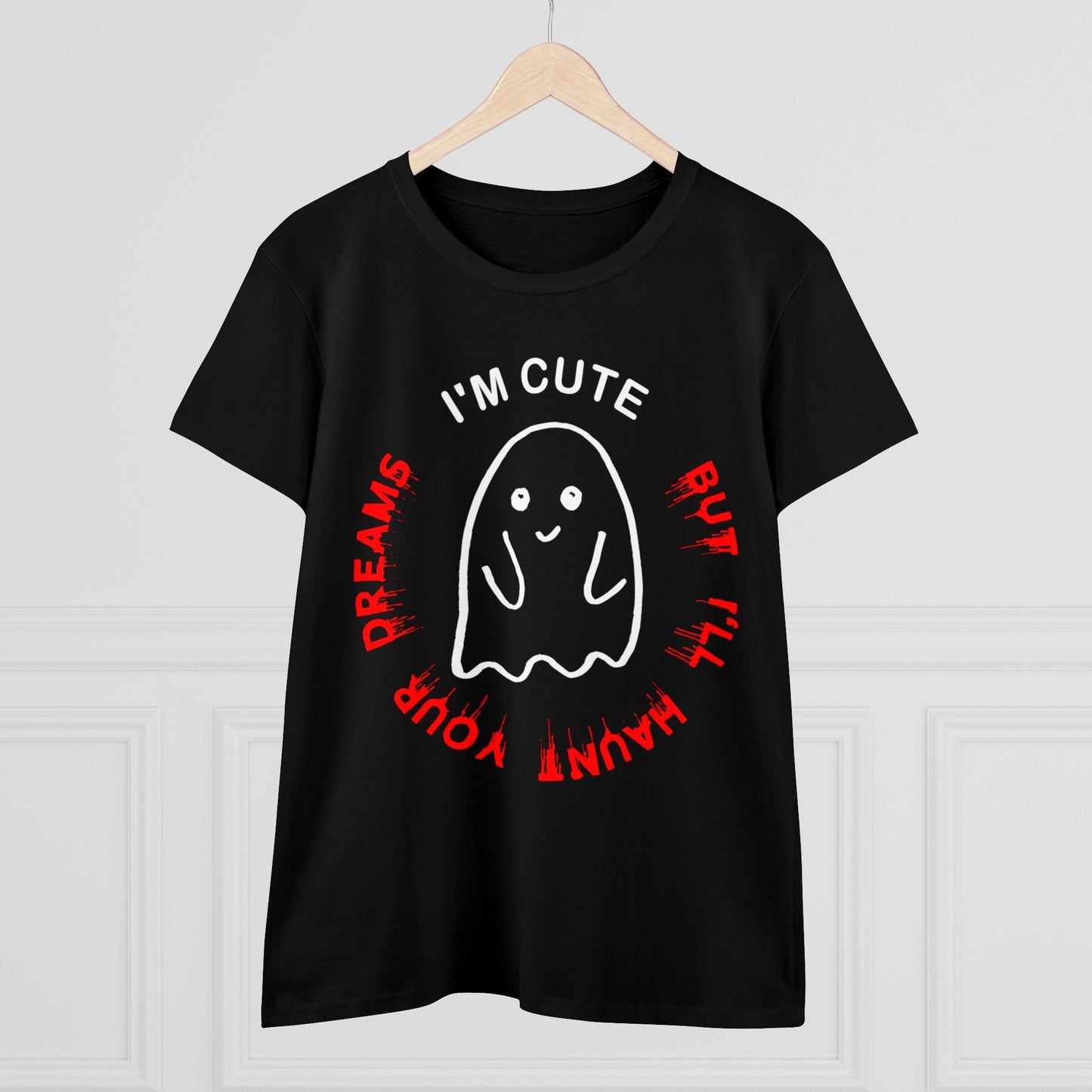 T-Shirt - I'm Cute But I'll Haunt Your Dreams | Women's T-Shirt | Cotton Ladies Tee from Crypto Zoo Tees