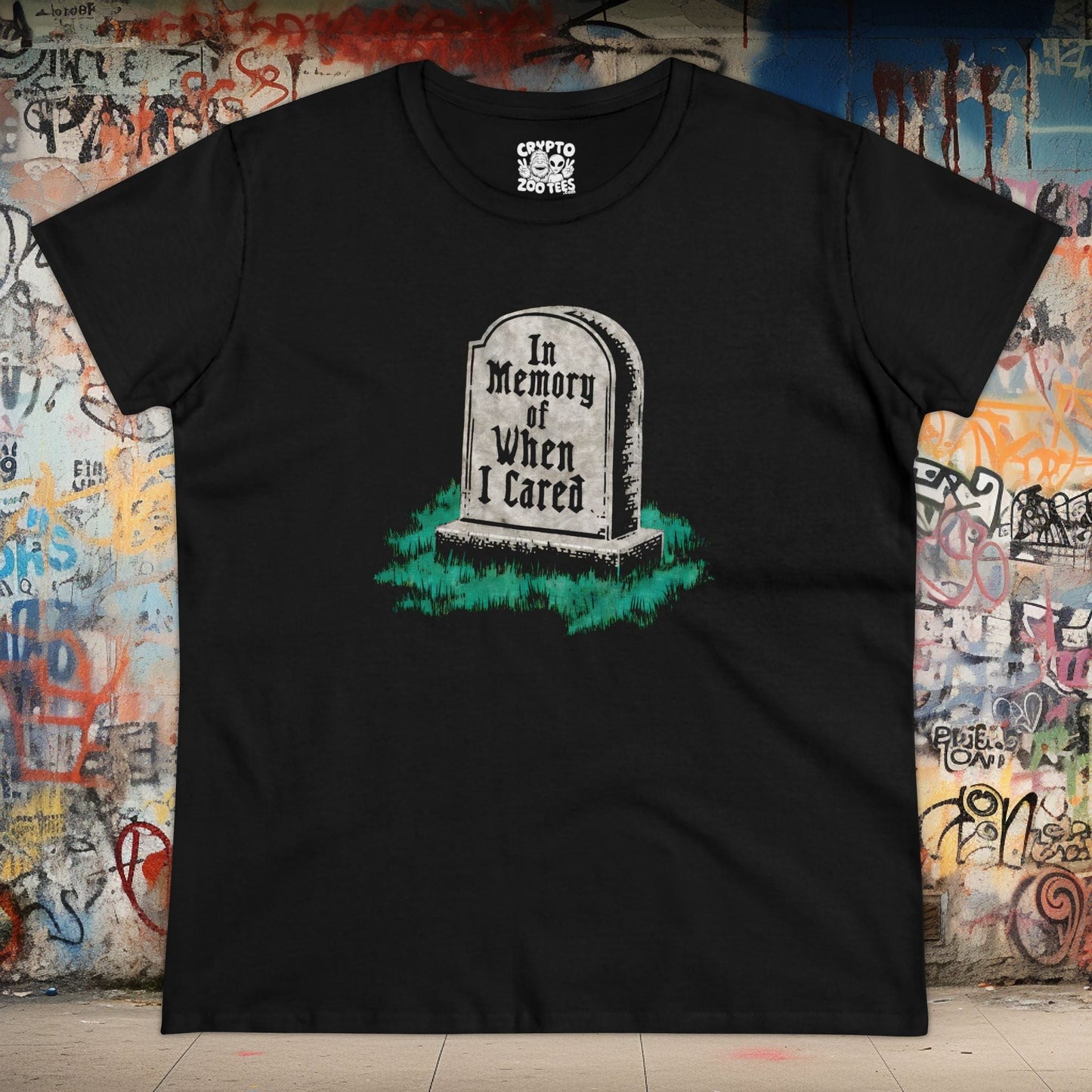 T-Shirt - in ememory of when I cared ladies tee from Crypto Zoo Tees