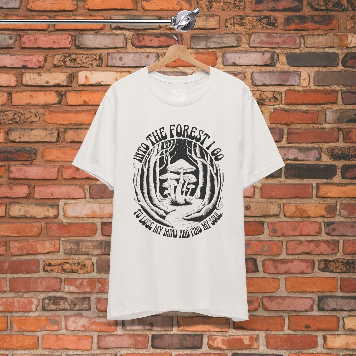 T-Shirt - Into The Forest I Go Vintage Shroom Tee | Psychedelic Unisex Shirt from Crypto Zoo Tees