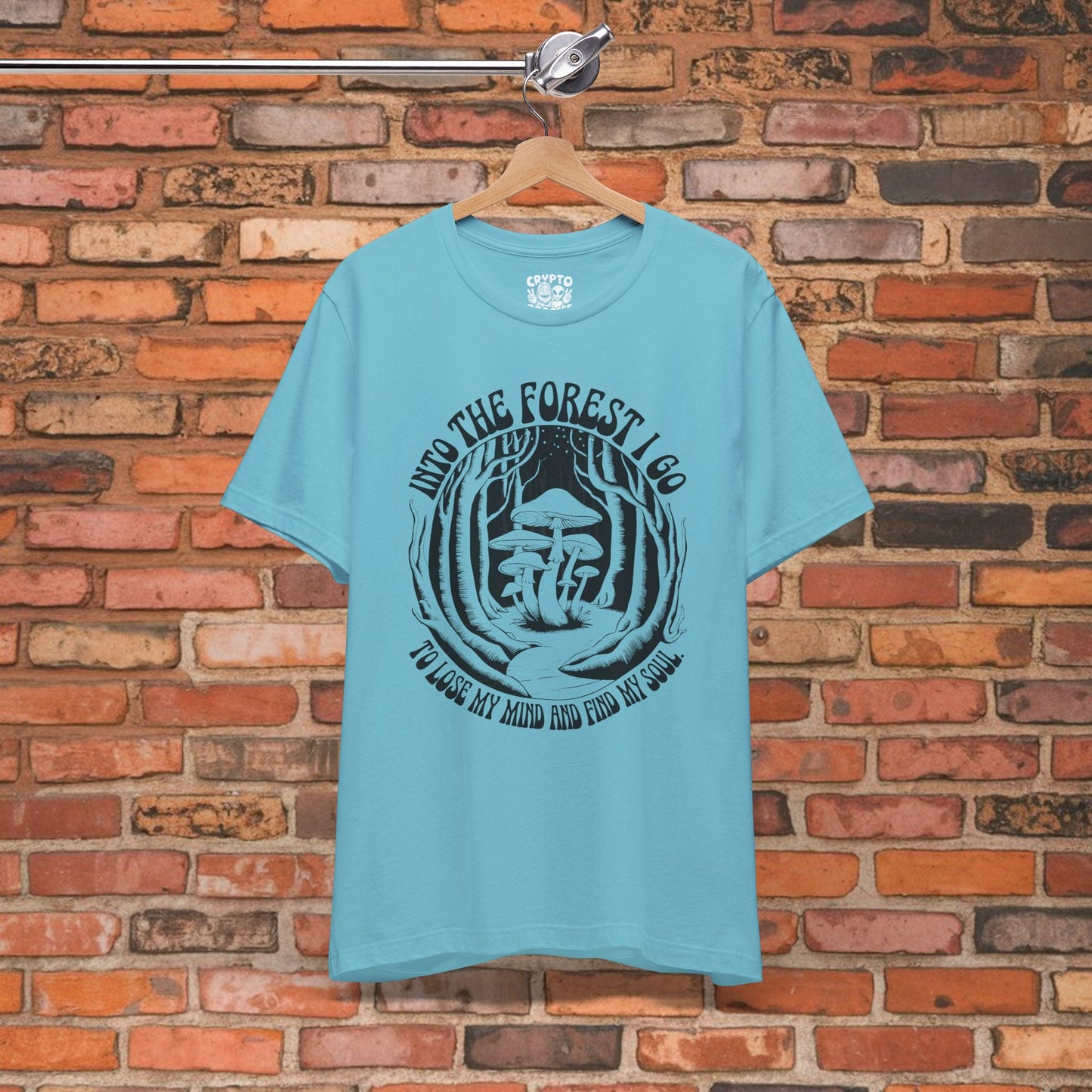 T-Shirt - Into The Forest I Go Vintage Shroom Tee | Psychedelic Unisex Shirt from Crypto Zoo Tees