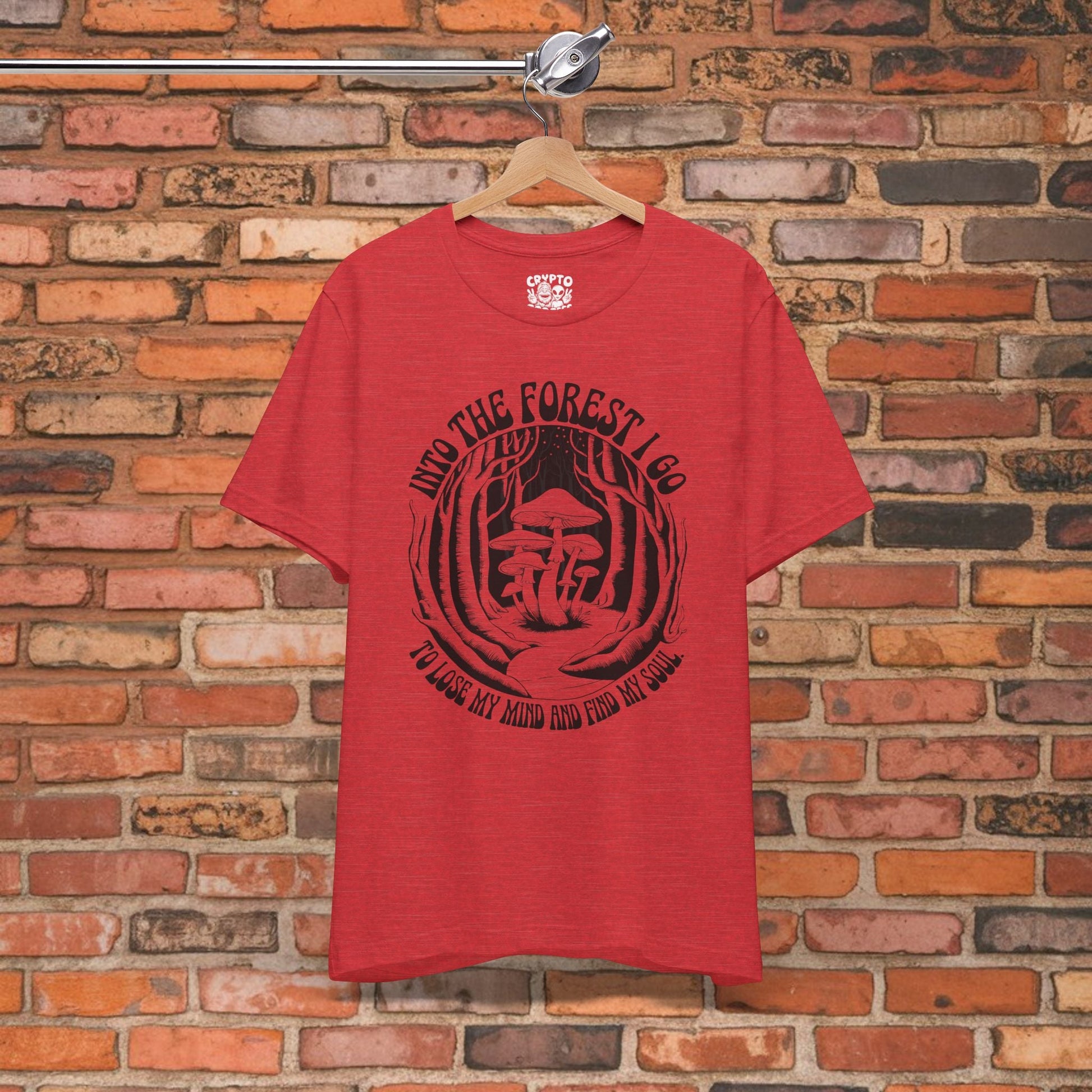 T-Shirt - Into The Forest I Go Vintage Shroom Tee | Psychedelic Unisex Shirt from Crypto Zoo Tees