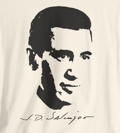 T-Shirt - J.D. Salinger Catcher in the Rye Author Shirt | Bella + Canvas Unisex T-shirt from Crypto Zoo Tees