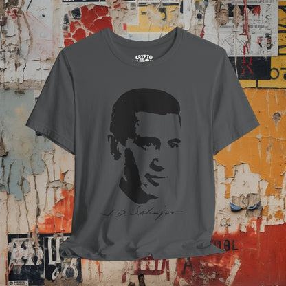 T-Shirt - J.D. Salinger Catcher in the Rye Author Shirt | Bella + Canvas Unisex T-shirt from Crypto Zoo Tees