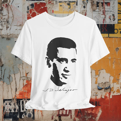 T-Shirt - J.D. Salinger Catcher in the Rye Author Shirt | Bella + Canvas Unisex T-shirt from Crypto Zoo Tees