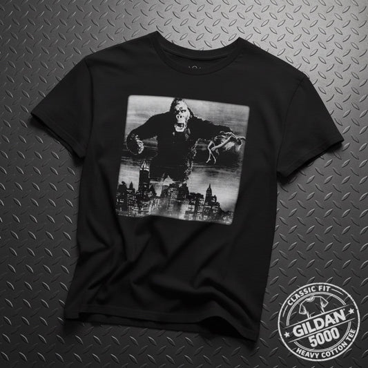 T-Shirt - King Kong Shirt | Unisex Heavy Cotton - Gildan 5000 | Horror, Retro & Vintage | Punk from Crypto Zoo Tees
