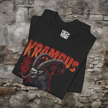 T-Shirt - Krampus is Coming to Town | Christmas Horror Tee | Bella + Canvas Unisex T-shirt from Crypto Zoo Tees