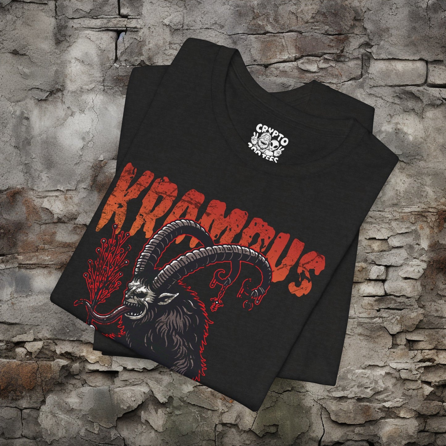 T-Shirt - Krampus is Coming to Town | Christmas Horror Tee | Bella + Canvas Unisex T-shirt from Crypto Zoo Tees