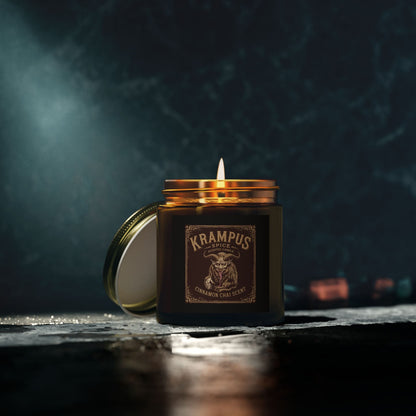 Home Decor - Krampus Spice Candle - Cinnamon Chai Scented Cryptid Christmas Candle from Crypto Zoo Tees