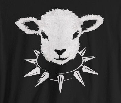 T-Shirt - Lamb With Spiked Collar Head Tee | Bella + Canvas Unisex T-shirt from Crypto Zoo Tees