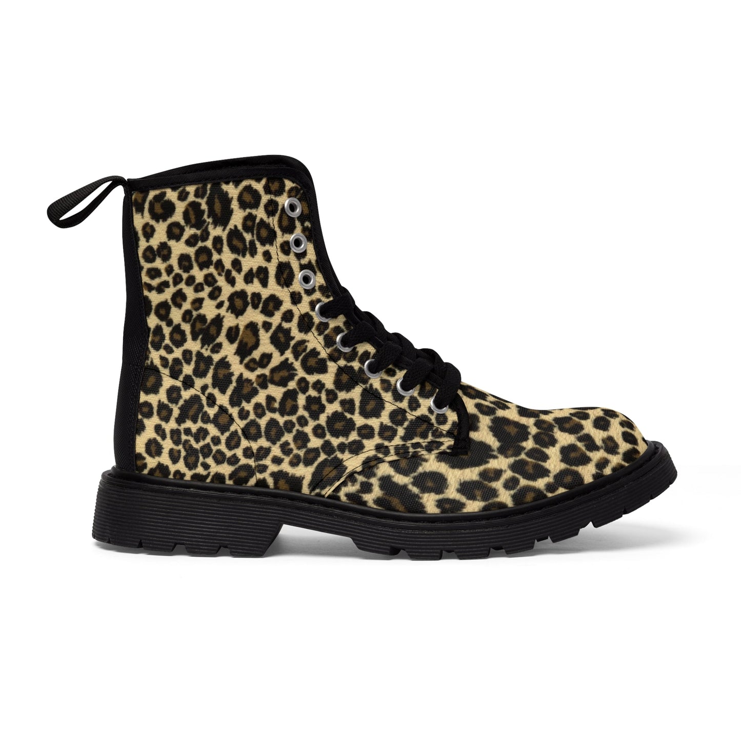 Shoes - Leopard Print Boots | Animal Print Combat Boots | Punk Style Leopard Boots | Women's Fashion Boots | Vegan Leather Leopard Ankle Boots | Eco - Friendly from Crypto Zoo Tees