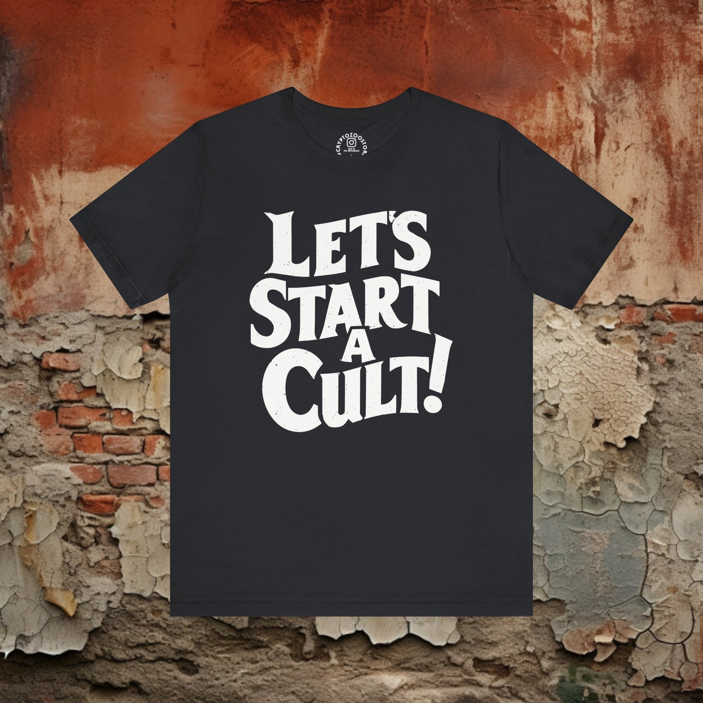 T-Shirt - Let's Start A Cult Shirt - Funny Gothic Punk Dark Humor - Soft Cotton T-shirt from Crypto Zoo Tees