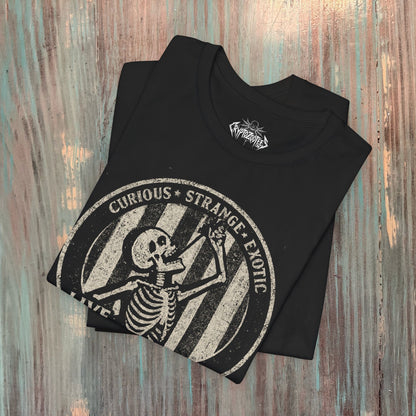 T-Shirt - Live Freakshow | Skulls & Skeletons, Horror | Unisex Shirt, Ladies Tee, Tank Top, Long Sleeve, Sweatshirt, Hoodie from Crypto Zoo Tees