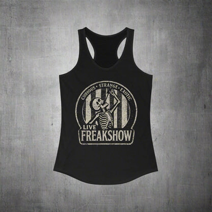 T-Shirt - Live Freakshow | Skulls & Skeletons, Horror | Unisex Shirt, Ladies Tee, Tank Top, Long Sleeve, Sweatshirt, Hoodie from Crypto Zoo Tees