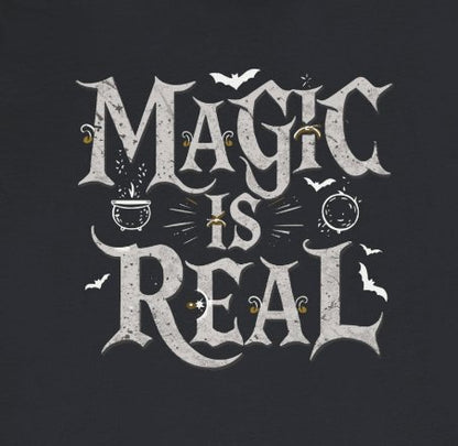 T-Shirt - Magic Is Real - Gothic Occult Wiccan - Harry Potter Fan Gift Shirt - Soft Cotton T-shirt from Crypto Zoo Tees