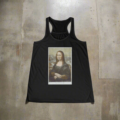 Tank Top - Marcel Duchamp Racerback Tank Top Shirt | LHOOQ Mona Lisa with Mustache T-shirt | Dada Art Tee from Crypto Zoo Tees