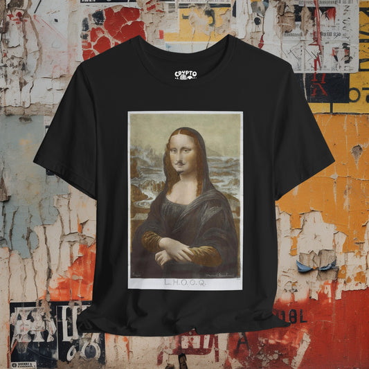 T - Shirt - Marcel Duchamp Shirt | LHOOQ Mona Lisa with Mustache T - shirt | Dada Art Tee | Artist | Bella + Canvas Unisex T - shirt from Crypto Zoo Tees