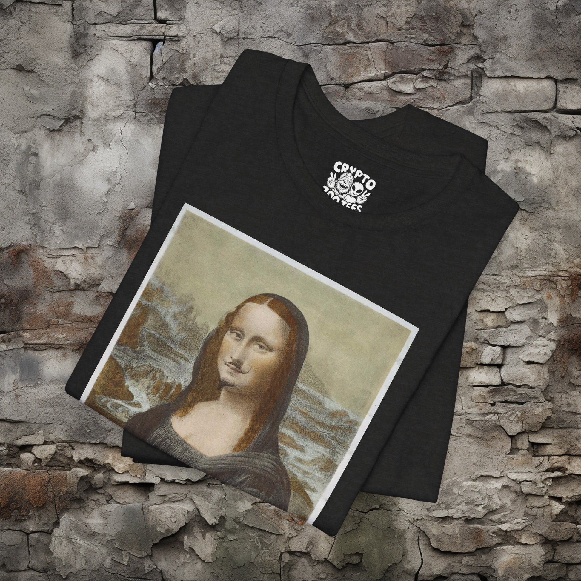 T - Shirt - Marcel Duchamp Shirt | LHOOQ Mona Lisa with Mustache T - shirt | Dada Art Tee | Artist | Bella + Canvas Unisex T - shirt from Crypto Zoo Tees