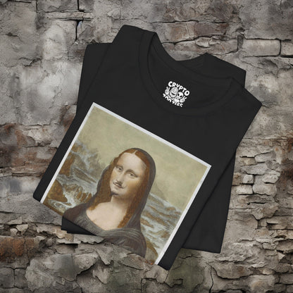 T - Shirt - Marcel Duchamp Shirt | LHOOQ Mona Lisa with Mustache T - shirt | Dada Art Tee | Artist | Bella + Canvas Unisex T - shirt from Crypto Zoo Tees